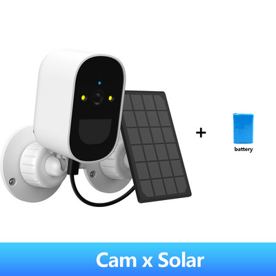 Lauko saulės apsaugos kamera 1080P HD belaidė WiFi kamera saulės skydelio įkraunama baterija Bullet PIR judesio signalizacija iCsee APP