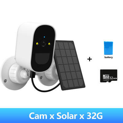 Lauko saulės apsaugos kamera 1080P HD belaidė WiFi kamera saulės skydelio įkraunama baterija Bullet PIR judesio signalizacija iCsee APP