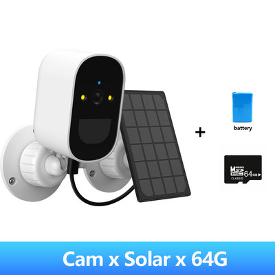 Lauko saulės apsaugos kamera 1080P HD belaidė WiFi kamera saulės skydelio įkraunama baterija Bullet PIR judesio signalizacija iCsee APP