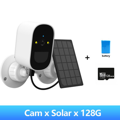 Lauko saulės apsaugos kamera 1080P HD belaidė WiFi kamera saulės skydelio įkraunama baterija Bullet PIR judesio signalizacija iCsee APP