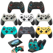 Hot Bluetooth-kompatibilis Pro Gamepad N-Switchhez NS-Switch NS Switch konzol Vezeték nélküli játékvezérlő Videojáték USB joystick vezérlés