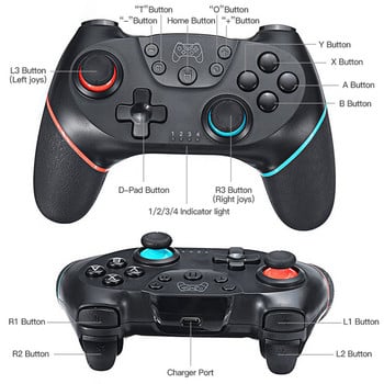 Hot Bluetooth-съвместим Pro геймпад за N-Switch NS-Switch NS Switch Console Безжичен геймпад Video Game USB Джойстик Управление