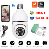 A6 stebėjimo kamera LED lemputės lizdas 360° WiFi apsauga IP kameros judesio aptikimas naktinis matymas dvipusis pokalbis belaidis PTZ