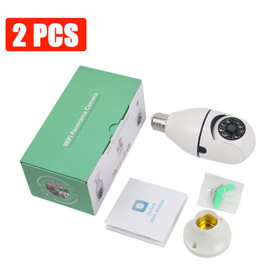 A6 stebėjimo kamera LED lemputės lizdas 360° WiFi apsauga IP kameros judesio aptikimas naktinis matymas dvipusis pokalbis belaidis PTZ