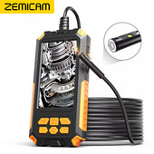 4,5 colio IPS ekranas su dviem kameromis pramoninis endoskopas HD1080P 8 mm 5,5 mm dviejų lęšių borescope LED IP68 vandeniui atsparus standus kabelis P50