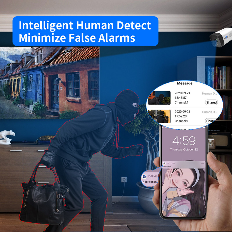 Hiseeu 4K 8MP POE IP kamera dvipusio garso įrašymo CCTV saugos stebėjimo kamera vandeniui atspari IP66 lauko namų vaizdo H.265