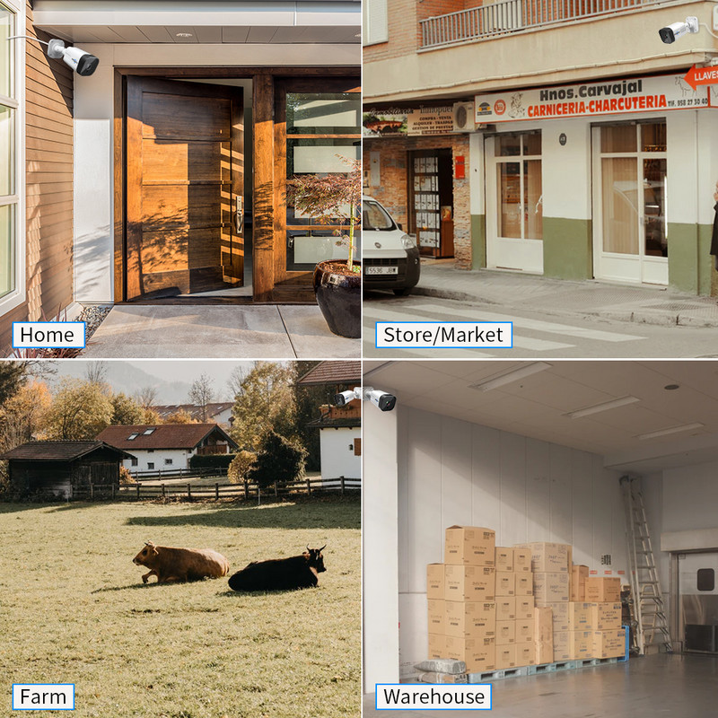 Hiseeu 4K 8MP POE IP kamera dvipusio garso įrašymo CCTV saugos stebėjimo kamera vandeniui atspari IP66 lauko namų vaizdo H.265