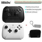 „8BitDo Ultimate“ belaidis „Bluetooth“ žaidimų valdiklis be dreifo ir įkrovimo dokas, skirtas „Nintendo Switch“ kompiuteriui „Windows 10 11 Steam Deck“