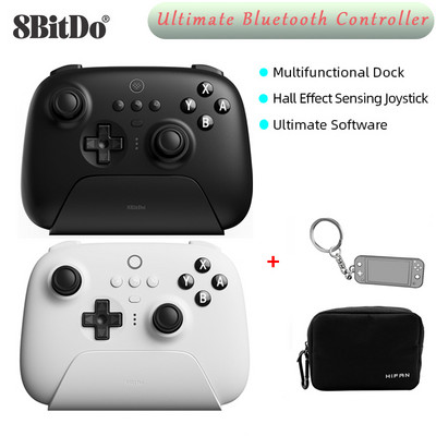 8BitDo Ultimate bezdrôtový herný ovládač Bluetooth bez driftu s nabíjacou dokovacou stanicou pre Nintendo Switch PC s Windows 10 a 11 Steam Deck