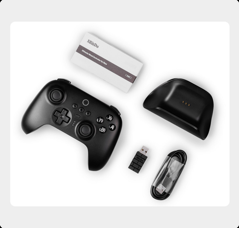 „8BitDo Ultimate“ belaidis „Bluetooth“ žaidimų valdiklis be dreifo ir įkrovimo dokas, skirtas „Nintendo Switch“ kompiuteriui „Windows 10 11 Steam Deck“
