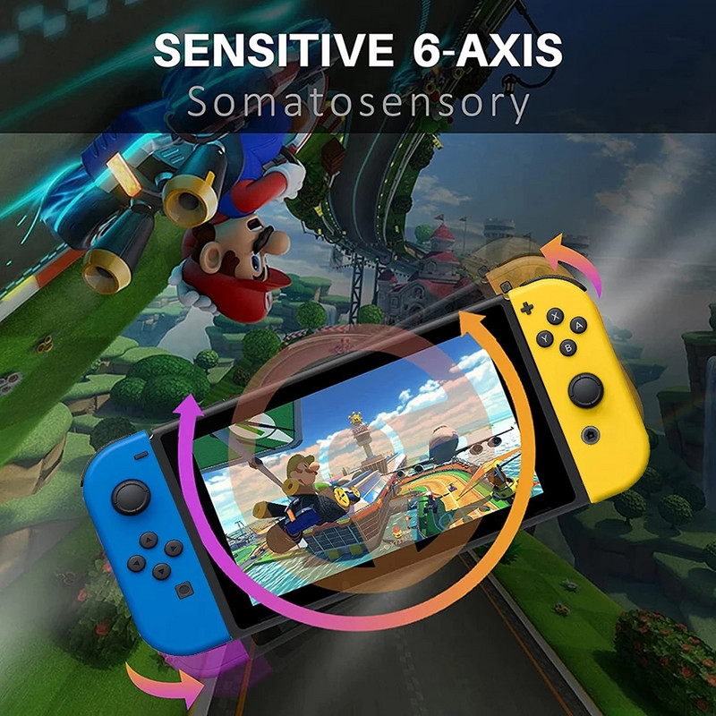 Belaidis „Bluetooth“ kairiojo ir dešiniojo žaidimų valdiklio žaidimų pultelis, skirtas „Nintend Switch“ žaidimui „JoyPad“ rankenos, skirtos „Nintend Switch“ konsolei