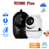 IP kamera Ycc365 Plus Wifi kameras drošības aizsardzība ar mazuļa monitoru viedās mājas automātiskās izsekošanas bezvadu novērošanas kamera