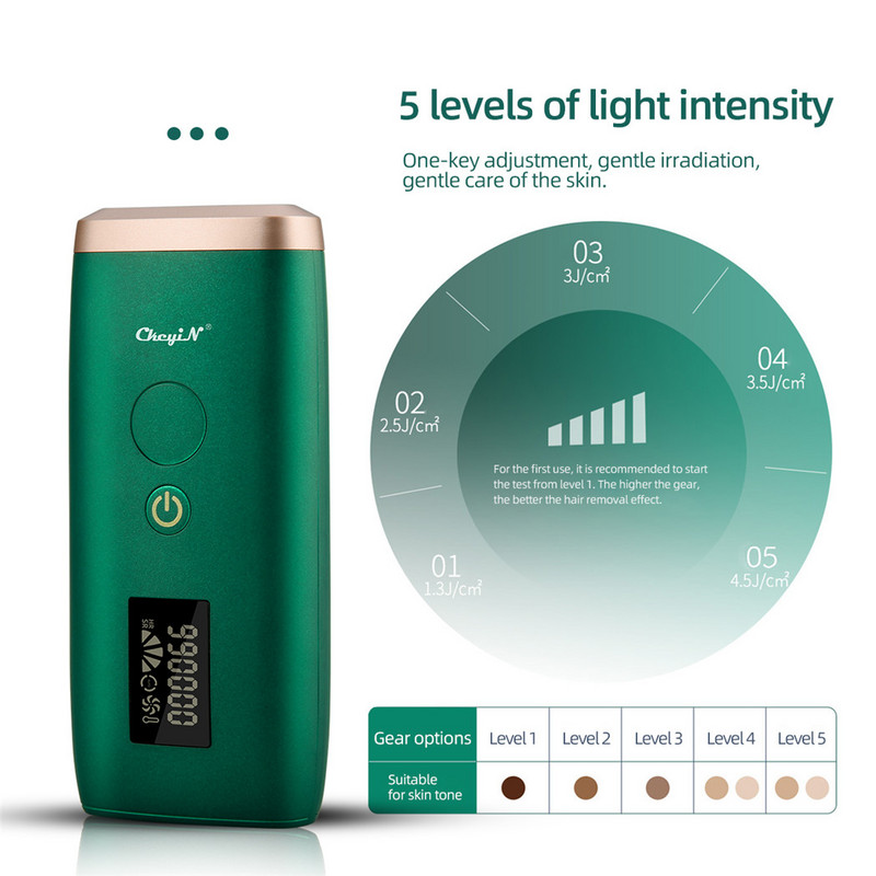 Ckeyin 990.000 blițuri IPL Dispozitiv de îndepărtare permanentă a părului Epilator cu laser pentru uz casnic profesional Epilator fără durere