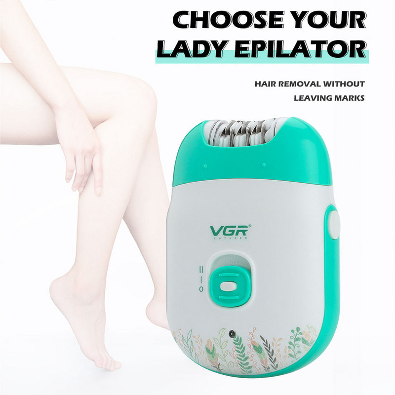 Epilator de femeie reîncărcabil VGR original Epilator electric de femeie pentru mașină de îndepărtare a părului feței picioarele faciale corp depilator