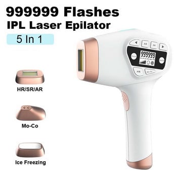 999999 Flashes IPL Laser Epilator 3pc Ice Lamp Cooling Electric Epilator Ανώδυνη μόνιμη αποτρίχωση Ξυριστική μηχανή οικιακής χρήσης