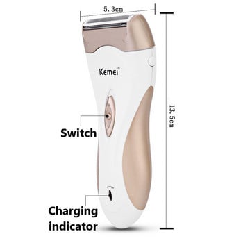 110-240V Kemei Rechargeable Lady Shaver Women Αποτρίχωση Αποτρίχωση Ξυριστικής τρίχας για γυναίκες Ηλεκτρική αποτρίχωση Depilador