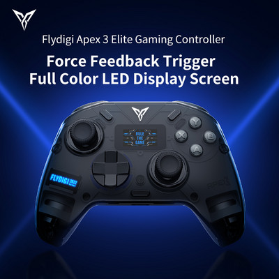 Noul controler de joc Elite wireless Flydigi Apex 3, declanșator de feedback forțat, pentru comutator/PC/iOS/Android, afișaj cu LED complet, giroscop în 6 axe
