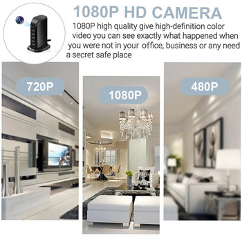 5 порта USB хъб за зарядно устройство Full HD камера WIFI 1080P IP домашна сигурност Камери за откриване на движение Бебешки домашни любимци Дистанционен монитор Видеокамера
