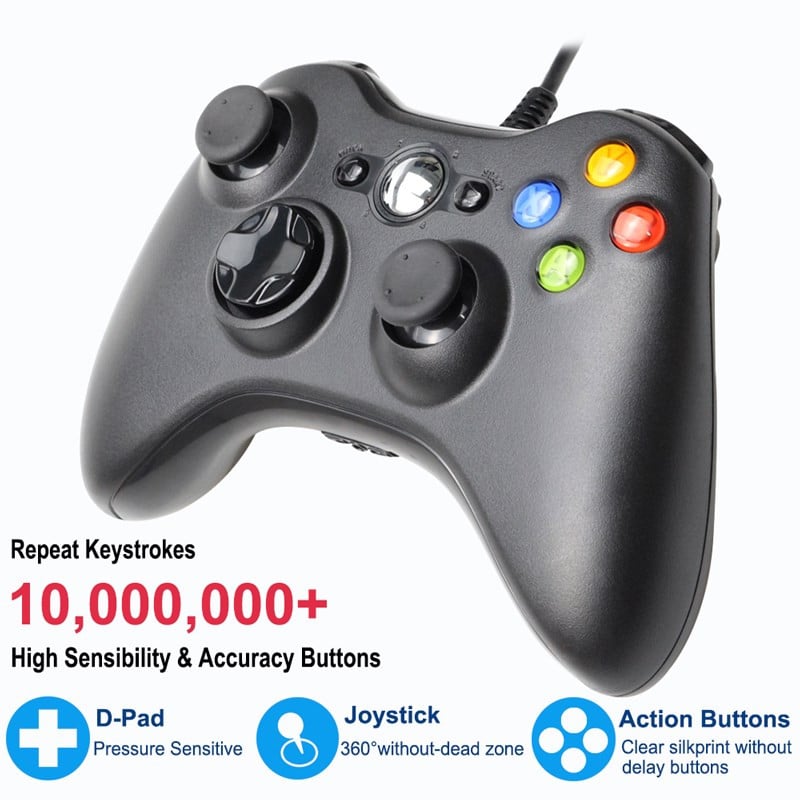 Controler Bluetooth suport wireless sau cu fir pentru Xbox 360 Gamepad Joystick pentru X box 360 Jogos Controle Win7/8/10 PC Joypad