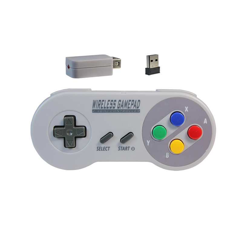 Bezdrôtové gamepady 2,4 GHz Joypad Joystick ovládač pre konzolu SNES Super Nintendo Classic MINI, diaľkové ovládanie, príslušenstvo
