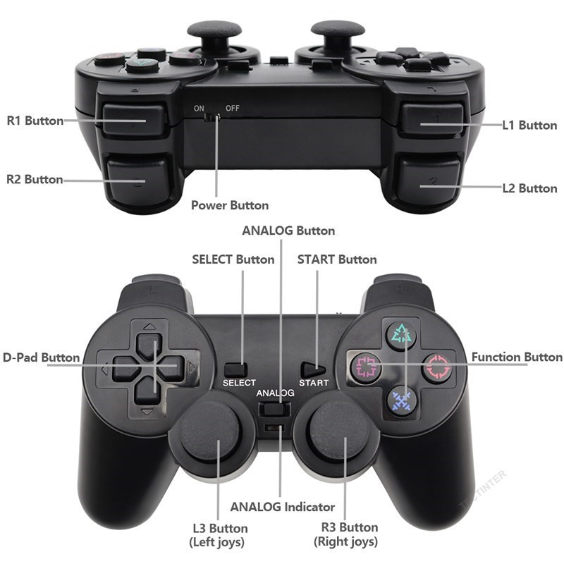 Controler wireless pentru Sony Playstation 2 Gamepad Dual Vibration Shock pentru PS2/PS1 Joypad Joystick Controle USB PC Consola de jocuri