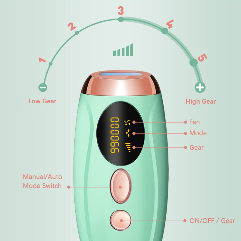 IPL laserski epilator za žene LCD laserski uređaj za uklanjanje dlačica 990000 bljeskova Trajni bezbolni fotonski laserski depilador Uklanjač dlačica