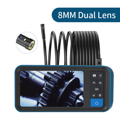 MS450 vieno ir dviejų objektyvų pramoninis endoskopas 1080P 4,5 colių skystųjų kristalų vamzdžių kanalizacijos tikrinimo kamera vandeniui atspari gyvatės kamera su 6 LED