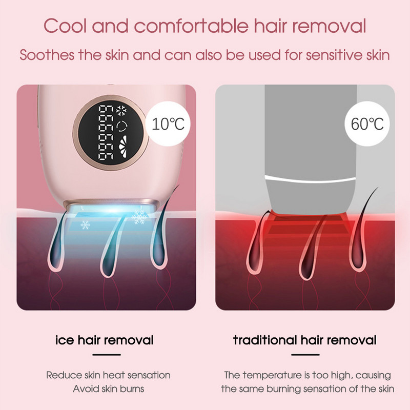 [ZS] 990000 Profesionalus ledo užšalimo taškas, nuolatinis IPL plaukų šalinimo lazeriu įrankiai, moteriškas bikini elektrinis blykstės epiliatorius