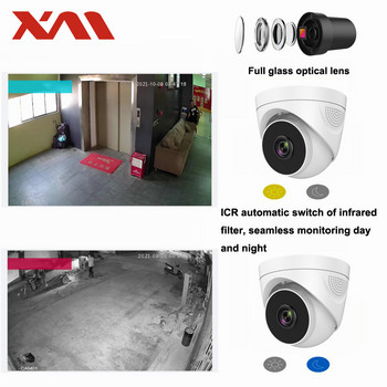 XM H.265 3MP 2K IP камера PoE вътрешна куполна охранителна камера Двупосочно аудио AI Интелигентна аларма за откриване на движение P2P Поддръжка Micro SD