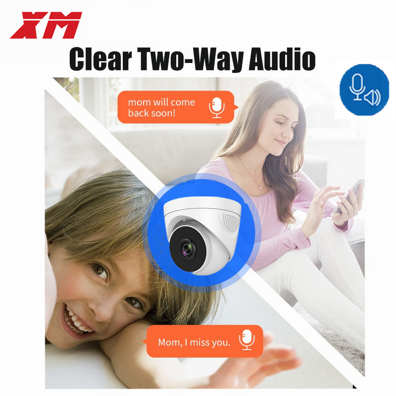XM H.265 3MP 2K IP kamera PoE unutarnja dome sigurnosna kamera Dvosmjerni audio AI Smart detekcija pokreta Alarm P2P podrška Micro SD