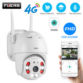 Fuers 4G LTE SIM kortelės IP kamera PTZ 1080P 3MP 5MP belaidė WIFI lauko apsauga kupolinė kamera CCTV P2P Onvif dvipusis garsas iCsee
