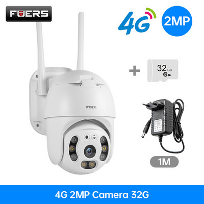 Fuers 4G LTE SIM kortelės IP kamera PTZ 1080P 3MP 5MP belaidė WIFI lauko apsauga kupolinė kamera CCTV P2P Onvif dvipusis garsas iCsee