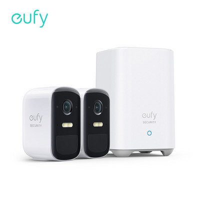 eufy Security eufyCam 2C Pro belaidė namų apsaugos sistema 2K raiška 180 dienų baterijos veikimo laikas be mėnesinio mokesčio Naktinis matymas ES ir JK