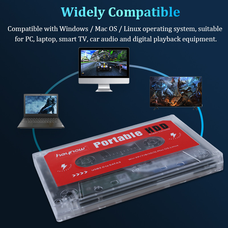 2TB HDD išorinis žaidimų kietasis diskas Integruotas 72000+Games 80+ Collection, skirtas PS2/WII/PS1/N64/PSP Plug and Play, skirtas Windows kompiuteriui