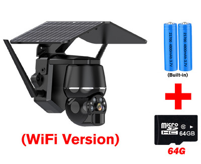 Belaidis belaidis WiFi 4G fotoaparatas, įkraunamas saulės baterijos, maitinamas išmaniųjų namų lauko saugumo apsauga CCTV stebėjimo IP kamera