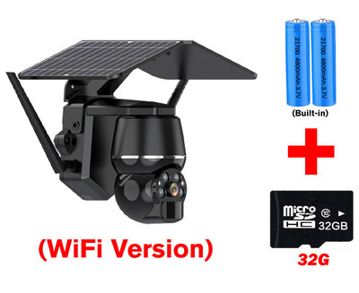 Belaidis belaidis WiFi 4G fotoaparatas, įkraunamas saulės baterijos, maitinamas išmaniųjų namų lauko saugumo apsauga CCTV stebėjimo IP kamera