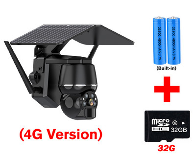 Belaidis belaidis WiFi 4G fotoaparatas, įkraunamas saulės baterijos, maitinamas išmaniųjų namų lauko saugumo apsauga CCTV stebėjimo IP kamera