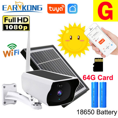 Tuya WiFi vonkajšia solárna kamera vodotesná 1080P cloudová bezpečnostná kamera batéria solárne nabíjanie PIR pohybový alarm obojsmerný zvuk