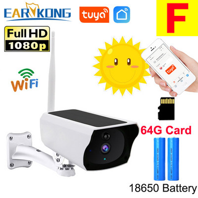 Tuya WiFi vonkajšia solárna kamera vodotesná 1080P cloudová bezpečnostná kamera batéria solárne nabíjanie PIR pohybový alarm obojsmerný zvuk