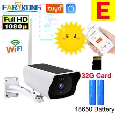 Tuya WiFi vonkajšia solárna kamera vodotesná 1080P cloudová bezpečnostná kamera batéria solárne nabíjanie PIR pohybový alarm obojsmerný zvuk