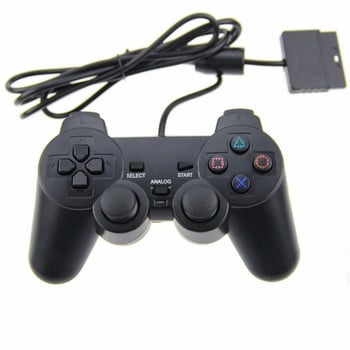 Ενσύρματο χειριστήριο παιχνιδιών Gamepad για PS2 Double Vibration Clear Controller Gamepad Joypad για playstation 2 PS2 Gamepad