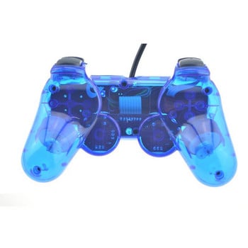 Ενσύρματο χειριστήριο παιχνιδιών Gamepad για PS2 Double Vibration Clear Controller Gamepad Joypad για playstation 2 PS2 Gamepad