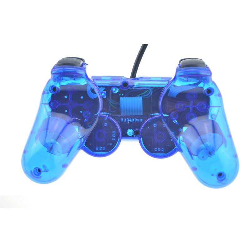 Vezetékes játékvezérlő Gamepad PS2 Double Vibration Clear Controller Gamepad Joypad Playstation 2 PS2 Gamepadhoz