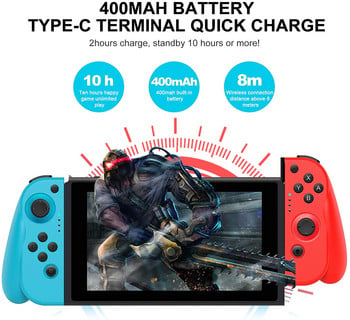 Game Switch Ασύρματο χειριστήριο Bluetooth Joystick Gamepad για Nintend Switch NS /Lite/OLED Handle Grip Controller Grip