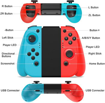 Game Switch Ασύρματο χειριστήριο Bluetooth Joystick Gamepad για Nintend Switch NS /Lite/OLED Handle Grip Controller Grip