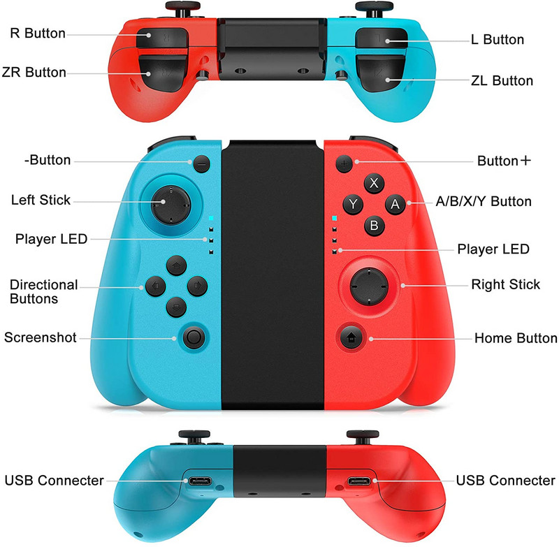 Game Switch bežični kontroler Bluetooth joystick Gamepad za Nintend Switch NS /Lite/OLED ručka ručka ručka kontrolera