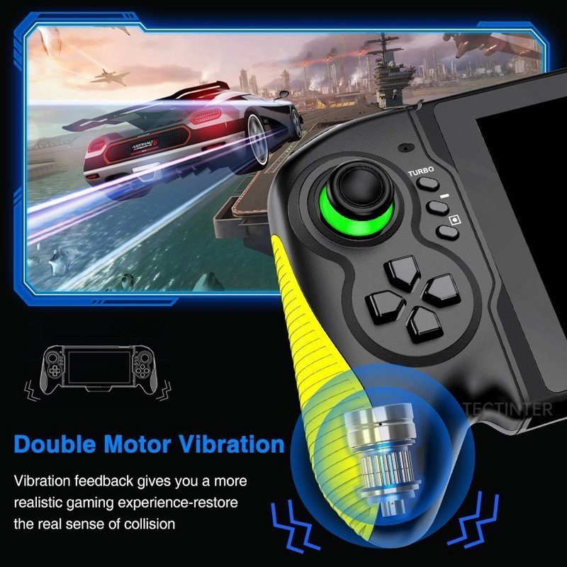 Suderinamas su rankiniu valdikliu „Nintendo Switch“ dvigubo variklio vibracijos valdymo pultas Integruota 6 ašių „Gyro Gamepad“ vairasvirtė jungikliui