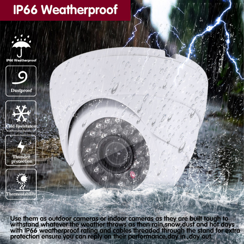 Sejas noteikšanas CCTV analogā kupola kamera āra AHD drošības kamera HD 5MP nakts redzamības videonovērošanas sistēmas komplekts 1080P XMEYE