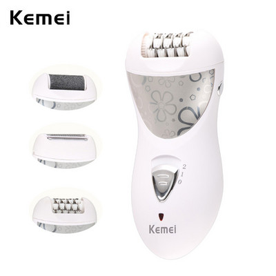 Kemei Epilator Rechargeable 3 in 1 Lady Hair Remover Shaver Electric Callus Remover Depilador Removal for Women Tool Care Tool