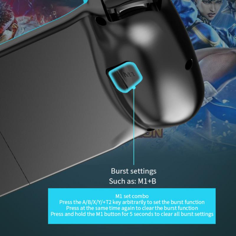 Belaidis „Bluetooth“ žaidimų valdiklis, skirtas „Genshin Saitake“ teleskopiniam žaidimų pulto vairasvirtei, skirtas „Samsung Huawei Xiaomi Android IOS iPhone“